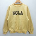 H■90s■ジャンスポーツ/JANSPORT UCLA スウェットシャツ トレーナー【M】黄/MENS■24【中古】