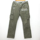 H■バナナセブン/BANANASEVEN 8ポケット カーゴパンツ スタッズ付き【32】カーキ/MENS■31【中古】