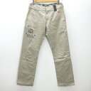 H■バナナセブン/BANANASEVEN シンチバック付き コットンチノパンツ【30】ベージュ/MENS■34【中古】