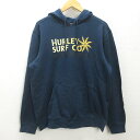 H■ハーレー/Hurley プルオーバーパーカ スウェット【M】紺系/MENS■63【中古】