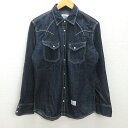 D■ストゥージアンドコー/STOOGE&CO 長袖 ウエスタンデニムシャツ【M】インディゴ/MENS■122【中古】■