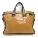 H■ITALY製■エフクリオ/F.CLIO ブリーフケース ビジネスバッグ ベージュ MENS■15【中古】