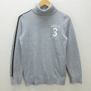 G■アディダス/adidas GOLF タートルネックニットセーター【L】灰/men's/12【中古】■