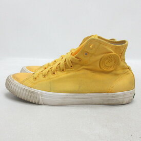 H■【27cm】ピーエフフライヤーズ/PF-FLYERS ハイカットキャンバススニーカー/黄/MENS■2【中古】