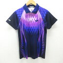 D■バタフライ/ButterFly 半袖ドライポロシャツ 卓球 バドミントン【M】紫/MENS■69【中古】