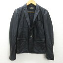 H■ヴァンキッシュ×マーダーライセンス/VANQUISH×MURDER LICENSE 1Bレザーテーラードジャケット【46】黒/MENS■42 【中古】