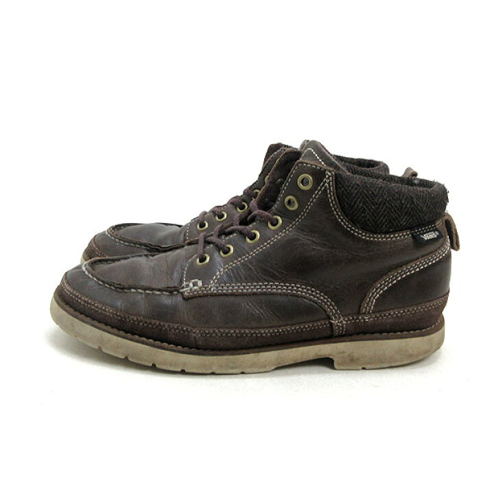 楽天市場】y□【26.5cm】バンズ/VANS ツイード レザーシューズ□茶MENS 