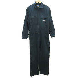 y■ディッキーズ/DICKIES 702 オーバーオール/つなぎ■黒【メンズL】MENS/281【中古】