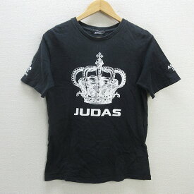 z■ビームス/BEAMS プリントTシャツ【M】黒/men's/31【中古】■