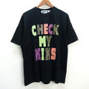 y■キックスティーワイオー/kikstyo JUNGLE PACKAGE アニマルロゴTシャツ■黒【メンズXL】MENS/2【中古】