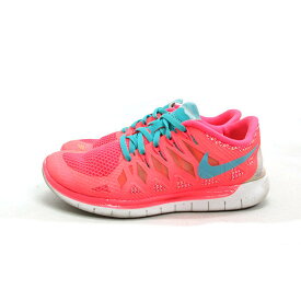 s■【24.5cm】ナイキ/NIKE 642199-600 Free 5.0 ランニングシューズ■ピンク/LADIES/47【中古】