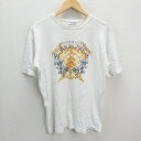 Q■イタリア製■ジャンフランコフェレ/GIANFRANCO FERRE プリントTシャツ【50】men's/7【中古】■