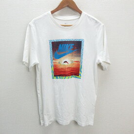 s■ナイキ/NIKE ロゴプリント フォトTシャツ CT6591【XL】白/MENS/40【中古】