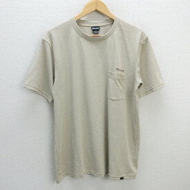 z■マーモット/MARMOT 半袖Tシャツ【L】ベージュ/men's/4【中古】■