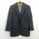 H■ポールスチュアート/PaulStuart 2B テーラードジャケット【170-90-76】灰色/MENS■100【中古】