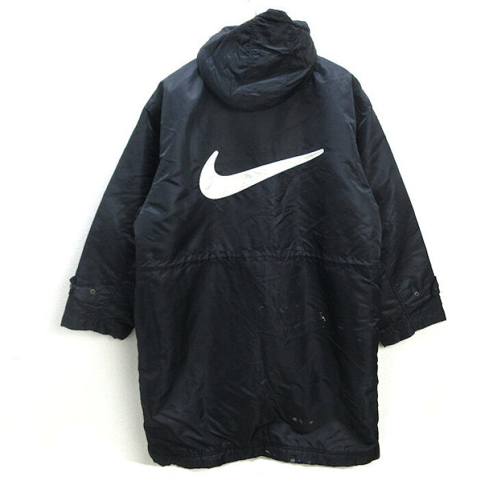 楽天市場】k□90s□ナイキ/NIKE ビッグロゴ ベンチコート【L】黒/MENS 