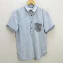 z■チチカカ/TITICACA 半袖リネンシャツ【L】水色/men's/39【中古】■