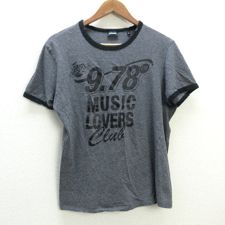 楽天市場】k□ディーゼル/DIESEL ダメージ加工 リンガーTシャツ/トリム 