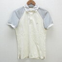 y■日本製■アトウ/ATO 切り替え ラグラン半袖ポロシャツ■クリーム【 46 】MENS/132【中古】