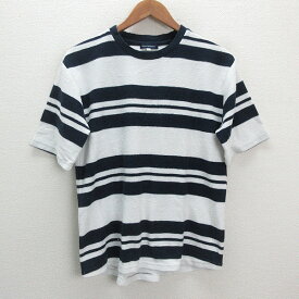 a■アーバンリサーチ/URBAN RESEARCH ボーダー柄 Tシャツ【38】白紺/MENS/140【中古】
