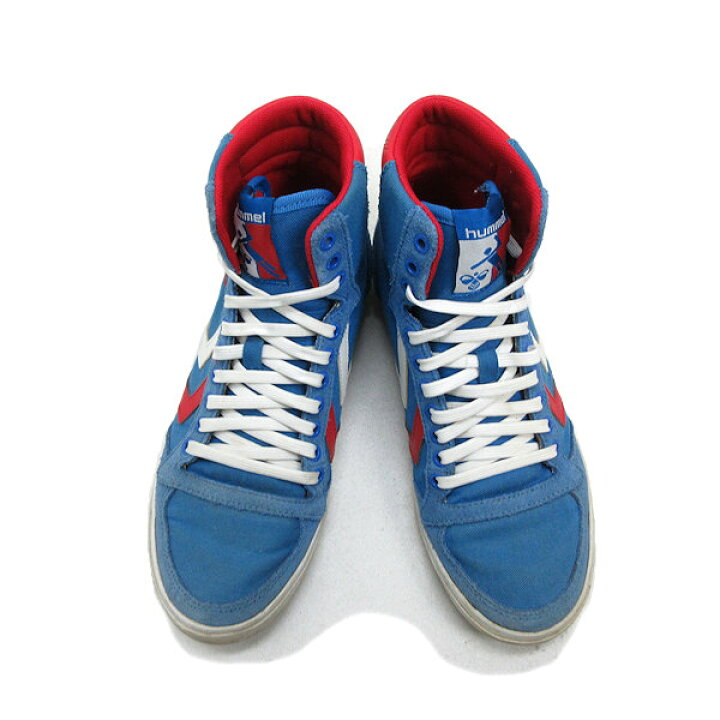 k【23cm】ヒュンメル/HUMMEL キャンバス×スエード ハイカットスニーカー/水色/LADIES15【中古】 マニライズ hummel ハイカット 23cm