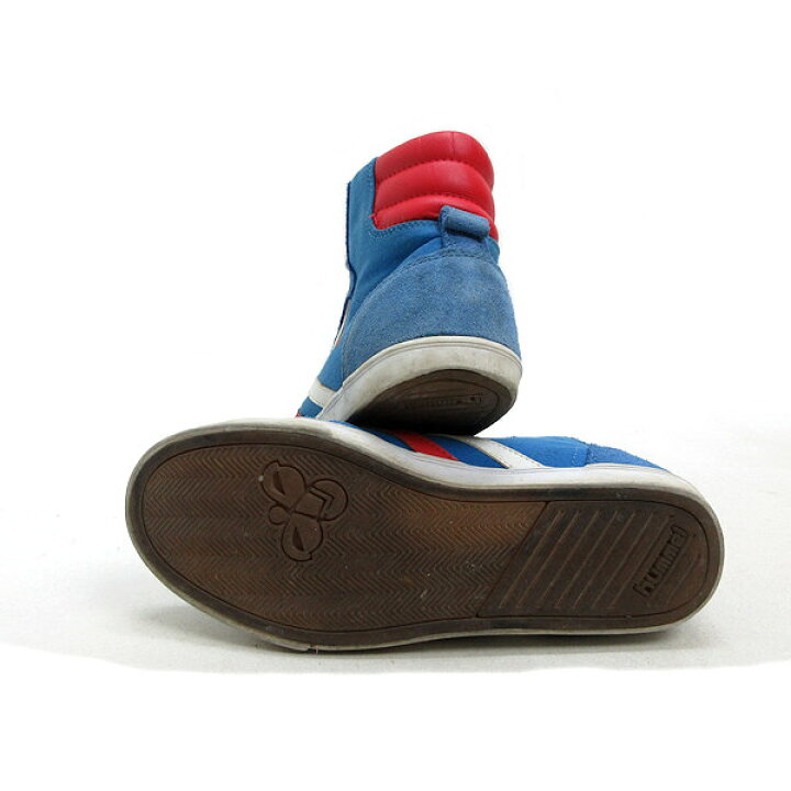 k【23cm】ヒュンメル/HUMMEL キャンバス×スエード ハイカットスニーカー/水色/LADIES15【中古】 マニライズ hummel ハイカット 23cm