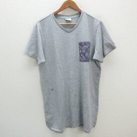 a■コロンビア/Colimbia PL3125 Vネック 胸ポケット Tシャツ【XL】灰/MENS/72【中古】