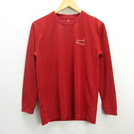 G■モンベル/montbell WIC.ロングスリーブT 山の道具/1114652【S】赤/men's/68【中古】■