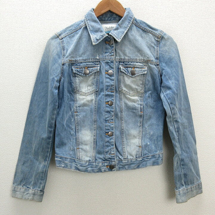 楽天市場】k□ザラ/ZARA ウィメンズ USED加工 デニムジャケット/G  