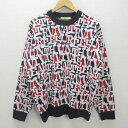 H■ビバハート/VIVA HEART 011-15910 コンフォートストレッチ タイポジャガードニットセーター【50】MENS■14【中古】