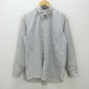G■モンベル/montbell 長袖シャツ/ギンガムチェック【S】薄茶/men's/70【中古】■