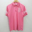 t■アディダス ゴルフ/ADIDAS GOLF 半袖ポロシャツ/ウェア■ピンク【 XL 】MENS/45【中古】