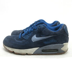 t■【24cm】ナイキ/NIKE エアマックス90 Air Max 90 PRMプレミアム スエードスニーカー■紺/LADIES/2【中古】