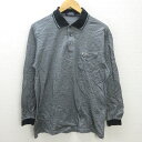 g■ゼクシオ/XXIO 長袖ポロシャツ/ゴルフウェア【L】紺灰系/men's/65【中古】■