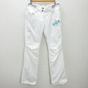 d■フィラ/FILA GOLF ロゴプリント ゴルフパンツ【L】白/LADIES/65【中古】■