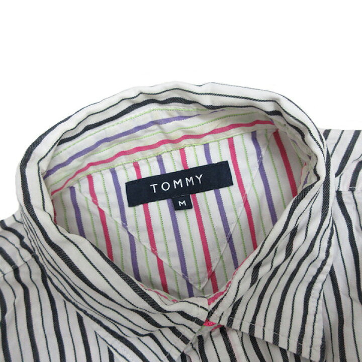 楽天市場】a□トミー/TOMMY HILFIGER ストライプ柄 七分袖シャツ【M 