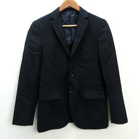 k■エディフィス/EDIFICE 鹿の子地 2BテーラードジャケットJKT【44】紺/MENS■38【中古】