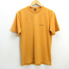 y■日本製■モンベル/MONT-BELL ウィックロンTシャツ■オレンジ【メンズM】MENS/223【中古】