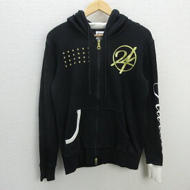 z■24カラッツ/24karatsSTAYGOLD2006 フルジップパーカ【M】黒/men's/246【中古】