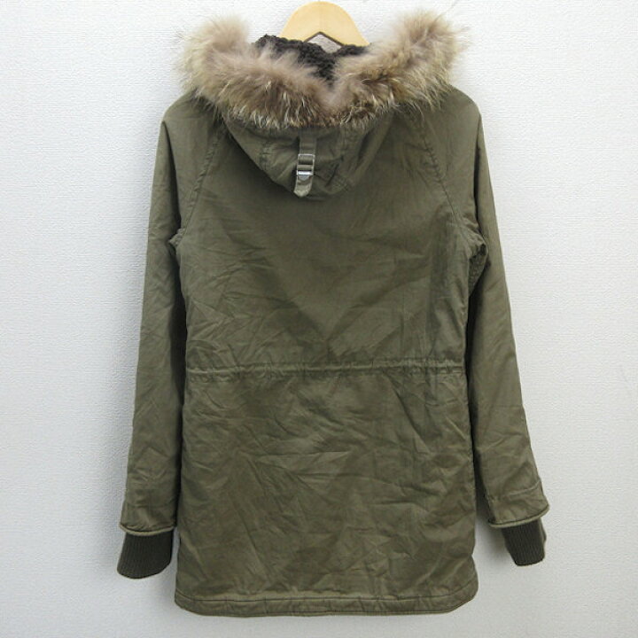 楽天市場】H□マウジー/moussy リアルファー付き ミリタリーコート【1 