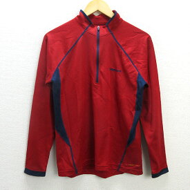 G■マーモット/Marmot 袖ジップシャツ/F7063【L】赤/men's/99【中古】■
