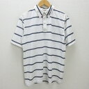 g■テーラーメイド/TaylorMade 半袖ポロシャツ/ゴルフウェア【L】白紺/men's/41【中古】■