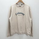 g■キャロウェイ/callaway GOLF スウェットシャツ【L】ベージュ/men's/54【中古】■