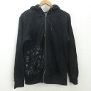 g■バナナセブン/BANANASEVEN フルジップパーカー/コットン【XL】黒/men's/40【中古】■