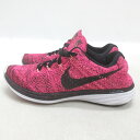 K■【24.5cm】ナイキ/NIKE 698182 フライニット FLYKNIT LUNAR スニーカー/ピンク/LADIES■45【中古】