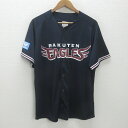 g■東北楽天ゴールデンイーグルス/TOHOKU RAKUTEN GOLDEN EAGLES 応援ユニフォーム/野球【L】紺/men's/18【中古】■