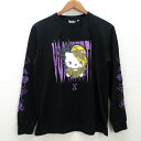 g■エックスジャパン/X JAPAN yoshikitty ロンT カットソー/キティ【M】黒/LADIES/33【中古】■