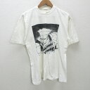 K■90s■ストリートファイター/STREET FIGHTER 2 ガイル プリントTシャツ ヴィンテージ/白/MENS■4【中古】