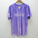 g■東北楽天ゴールデンイーグルス/TOHOKU RAKUTEN GOLDEN EAGLES 応援ユニフォーム/野球【L】紫/men's/14【中古】■