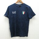 d■エンポリオアルマーニ/EMPORIO ARMANI EA7 ITALIA Tシャツ【USA M】紺/MENS/10【中古】